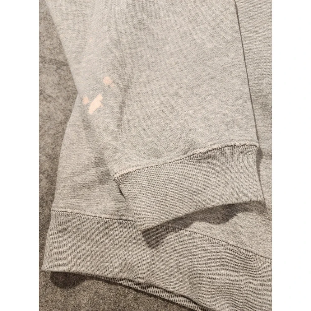 Polo Ralph Lauren Sweatshirt Mens XL Gray Bear USA Flag Basketball Fleece Lined‎